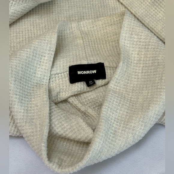 NWOT MONROW LUXURY BRAND SOLD OUT COWL NECK ULTRA SOFT SWEATER EGGSHELL Sz M - Picture 8 of 8